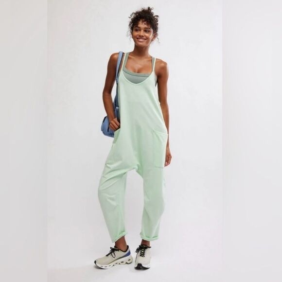 NWT Free People Movement Hot Shot Onesie In Pistachio-Mint Green Large - Picture 2 of 13